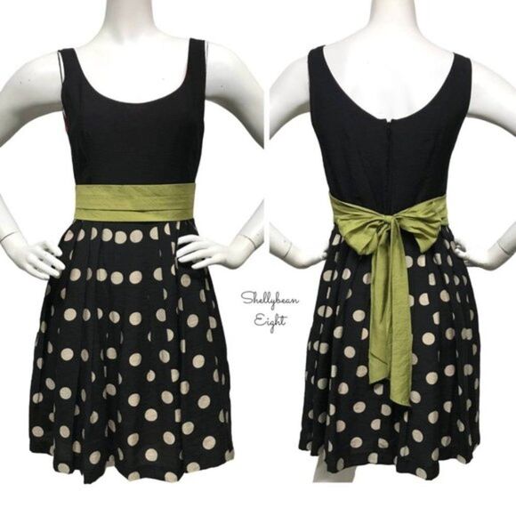 ANTHROPOLOGIE Corey Lynn Calter Slice of Lime Vintage Look Fit Flare Dress 2 XS - Picture 4 of 12